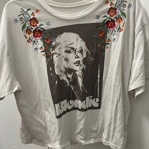 Blondie Graphic Tee with Floral Embroidery